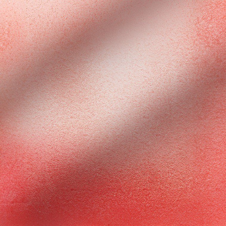 Close-up of the rose-copper foil texture, a band of light across it.