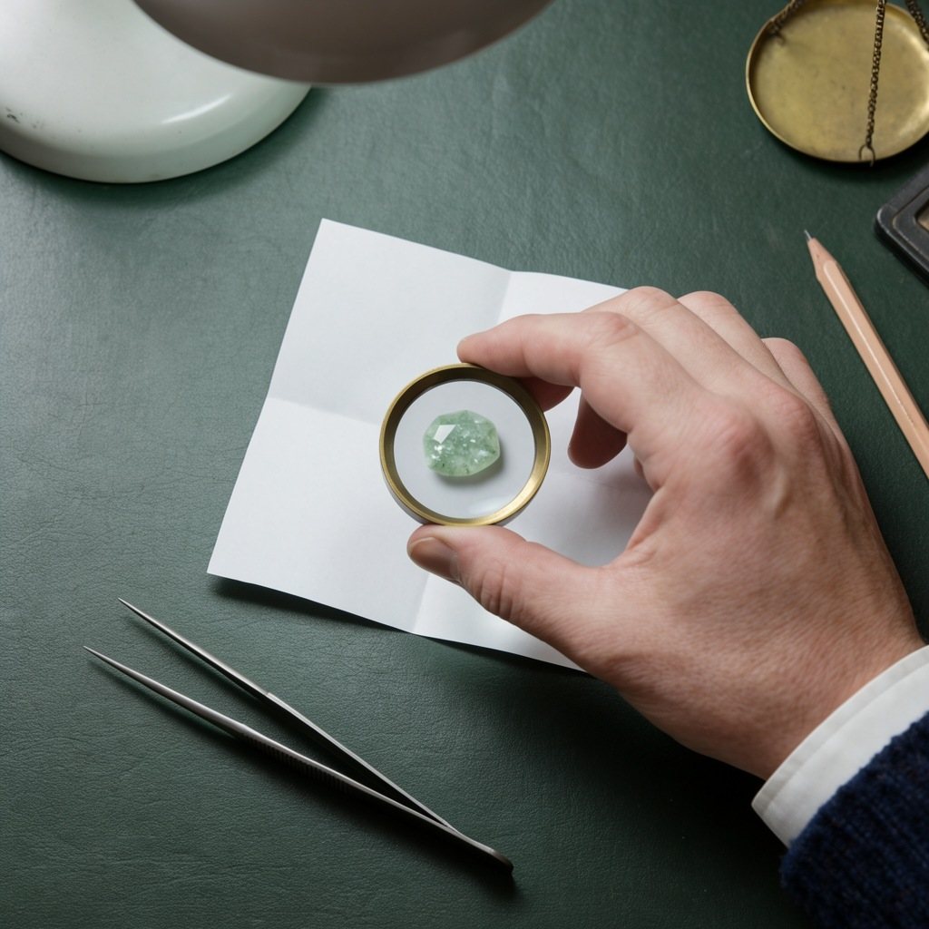 A dealer in Antwerp checks the same stone under a loupe.