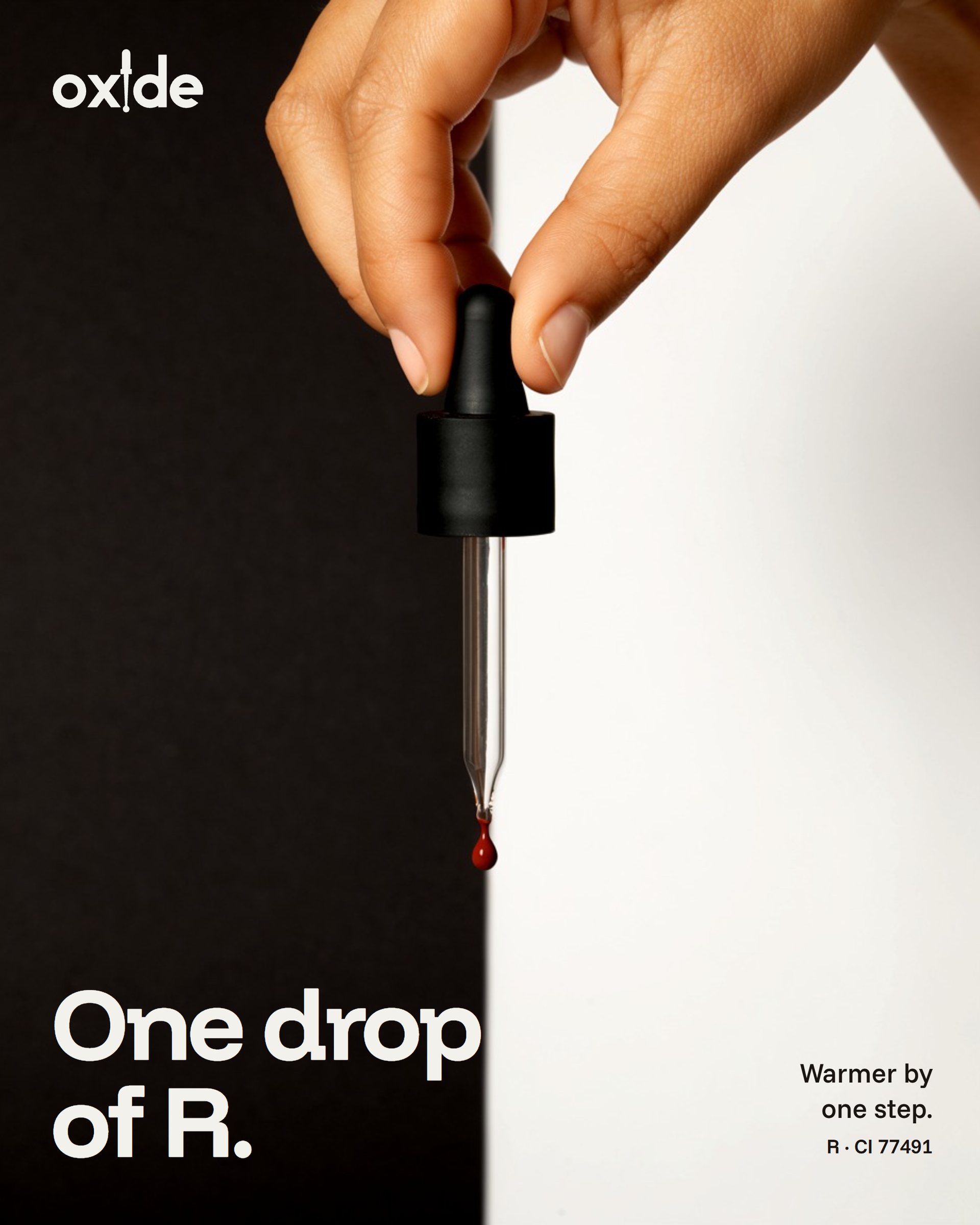 Social post: One drop of R. Warmer by one step.