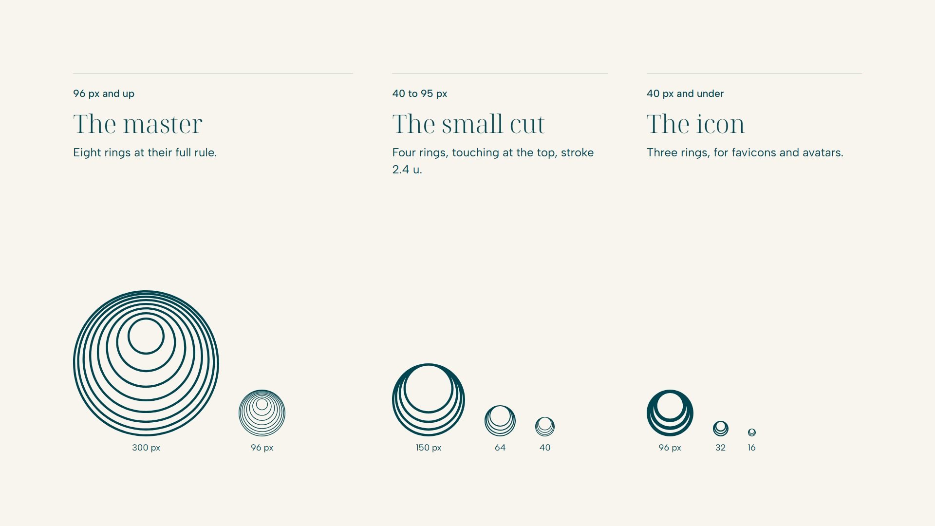 The master, the small cut and the icon at their sizes