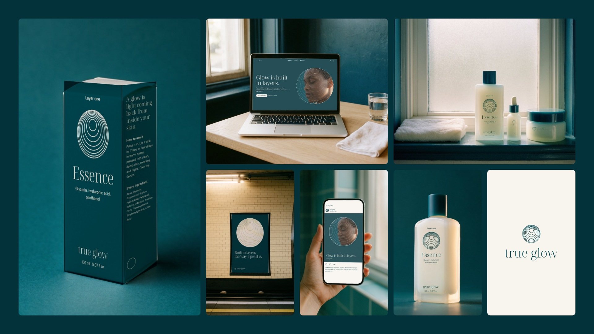The system at a glance: carton, website, windowsill, station poster, phone and the Essence