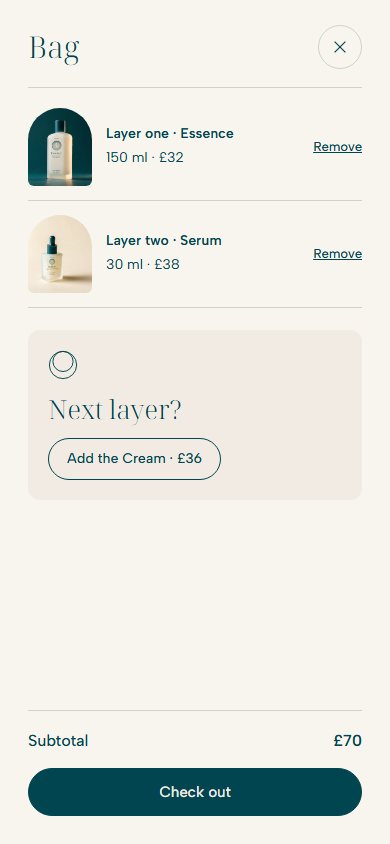 The bag on a phone, offering the next layer