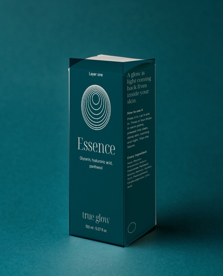 The Essence carton: deep sea board, nacre print
